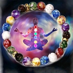 Chakra Beaded Stone Bracelet